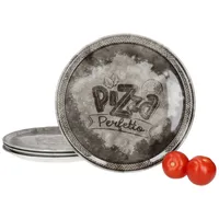 MamboCat Pizzateller 4x Perfetto Pizzateller Schwarz Ø 31,5 cm 4 Personen Porzellan