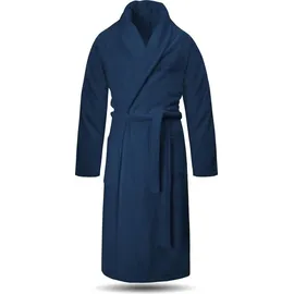 Normani Herren Premium Bademantel Basic in Marine | Gr.: XL