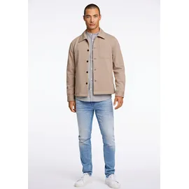 Lindbergh Hemdjacke LINDBERGH "Lindbergh Hemdjacke", Herren, Gr. XXL, beige (sand mix), Obermaterial: 75% Polyester, 22% Viskose, 3% Elasthan; Futter: 95% Polyester, 5% Elasthan, lässig geschnitten, Jacken