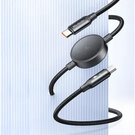 Mcdodo CA-4170, 2-fach Ladekabel für USB-C / Samsung Galaxy Watch, 60W, 1,5m, schwarz
