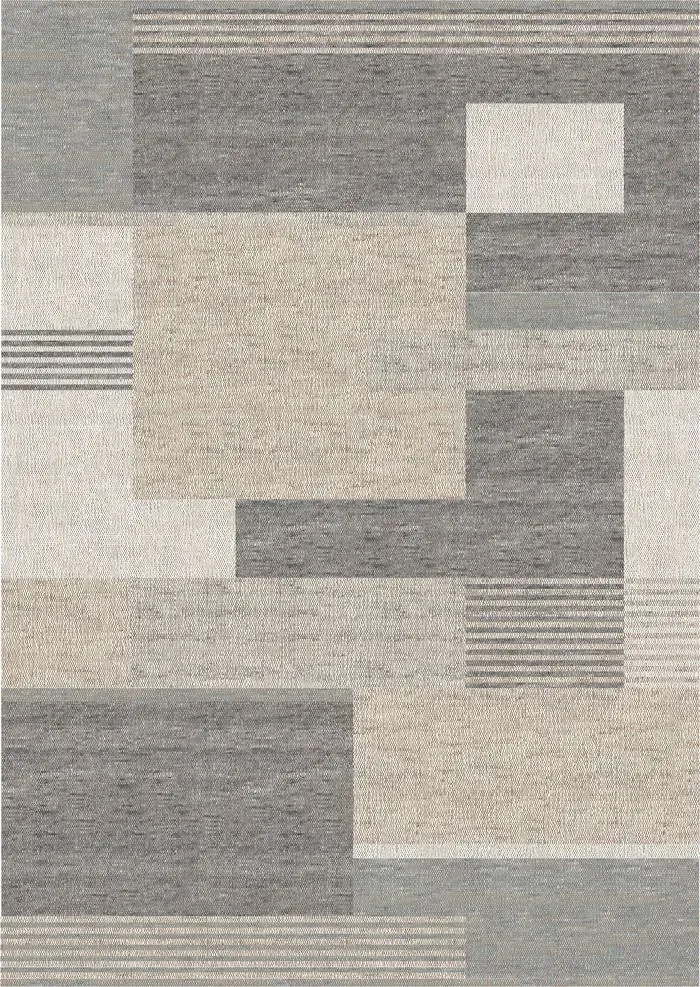 Paulig Teppiche Webteppich Beat Moda Design 130x190 cm Schurwolle Grau 130 x 190