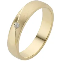 Trauring FIRETTI "Schmuck Geschenk Gold 375 Hochzeit Ehering Trauring "LIEBE"" Gr. 19, gold (gelbgoldfarben), Fingerringe, Damen, 19, 0,03 SI = kleine Einschlüsse mit Brillant, Gelbgold 585, 4mm, Made in Germany, wahlweise mit oder ohne Brillant