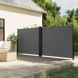 furnicato Seitenmarkise 160 x 600 cm Anthrazit Polyester