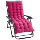 SDNAM Liegenauflage Auflage Gartenliege Hochlehner Auflage Schwungliege 8cm Extra Dicke Gartenstuhl Sitzauflagen mit Krawatte Auflagen für Deckchair Urlaub Innen Außen(#3,170x48x8cm)