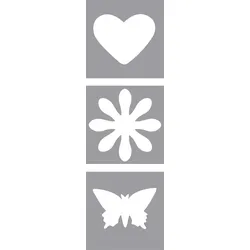 rayher Motivstanzer Herz,Blume,Schmetterling