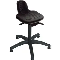 Lotz Drehhocker Bodengleiter PU-Schaum schwarz Sitzhöhenverstellung 420-610 mm