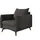 s-style möbel Sessel Azalea Luxusmikrofaser 70 x 80 x 90 cm Grau