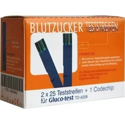 GLUCO TEST Blutzuckerteststreifen 50 St