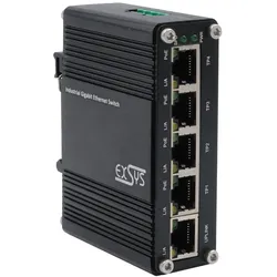 Exsys Switch 5Port Industrie Ethernet PoE 4x10/100/1000Tx 12-48VDC - Switch - 0,