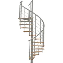 Minka Spindeltreppe Fusion 37 295 cm Edelstahl/Holz Grau
