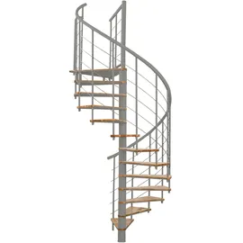 Minka Spindeltreppe Fusion 37 295 cm Edelstahl/Holz Grau