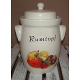 Rumtopf 3,5 Ltr. creme mit Dekor