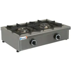 Gasherd - AMITEK FG650 - Gas - Leistung (W) 6500 + 6500 - Edelstahl