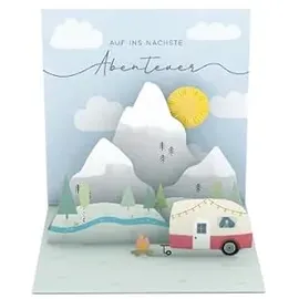 Grafik-Werkstatt Grafik Werkstatt |Pretty Pop-Up Karte | dreidimensional | Auf ins nächste Abenteuer