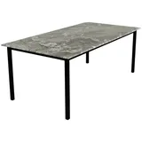 MAGNA Atelier Esstisch SAPPORO aus ECHTEM MARMOR, Küchentisch, Naturstein, Dining Table, nachhaltig, 200x100x75cm grau 160 cm x 75 cm