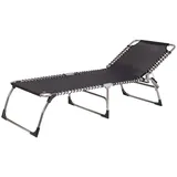 JANKURTZMÖBEL Fiam Amigo XXL Dreibeinliege 207 x 75 x 40 cm schwarz klappbar