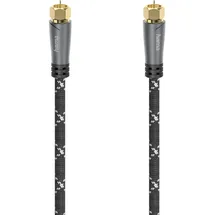 Hama SAT-Anschlusskabel F-Stecker - F-Stecker 5 m Grau/Schwarz