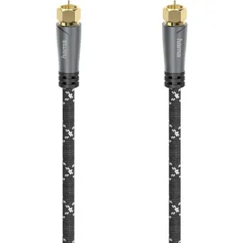 Hama SAT-Anschlusskabel F-Stecker - F-Stecker 5 m Grau/Schwarz