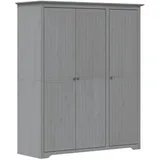 vidaXL Kleiderschrank BODO Grau 151,5x52x176,5 cm Massivholz Kiefer