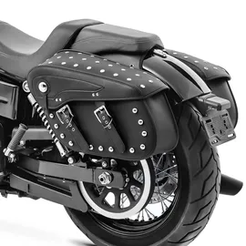 OEM Seiten-Satteltaschen für Custom- und Retro-Motorräder Schwarz