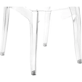 Beliani Esszimmerstühlen Transparent Kunststoff Rückenlehne Armlos Stapelbar modernes Design