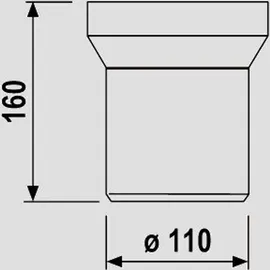 Sanit Eisenberg WC-Anschlussstutzen 160 mm DN100