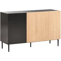 Beliani Blythe Büroschrank 120 x 40 x 76 cm Schwarz/Braun