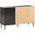 Beliani Blythe Büroschrank 120 x 40 x 76 cm Schwarz/Braun