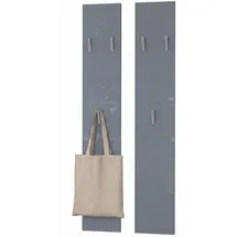 Vladon Garderobenpaneel Vladon 24 x 140 x 2 cm Grau Hochglanz