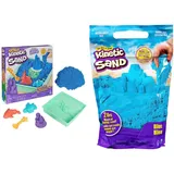 Kinetic Sand Sandbox Set Blau - mit 454 g original magischem kinetischem Sand aus Schweden & Beutel Blau, 907 g