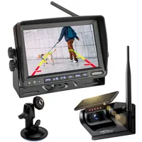 CARMATRIX Solar Rückfahrsystem mit 7" Monitor Rückfahrkamera mit Magnet