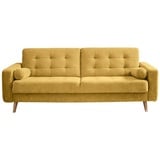 MID.YOU Schlafsofa Gelb 222x86x90 cm , Wohnzimmer, Sofas & Couches, Schlafsofas, Sonstige Schlafsofas