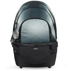 Rucksack 2-IN-1 Schultasche & Gürteltasche 2-teilig Ranzen Black Grey