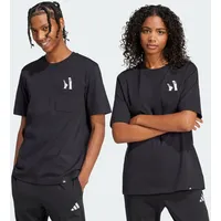 Adidas Lounge Slides Graphic Pocket Kurzarm-T-Shirt Black S