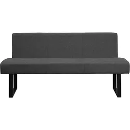 otto home Polsterbank OTTO HOME "Gladio", grau (anthrazit), B:168,5cm H:80,5cm T:61cm, Metall, Stoff, Sitzbänke, Polsterbank, mit Taschenfederkern, schwarzes Metallgestell, Breite 148 cm