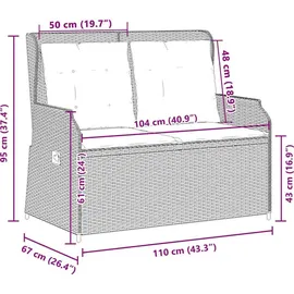 vidaXL Gartenbank 1-tlg 220 x 60 x 70 cm Grau