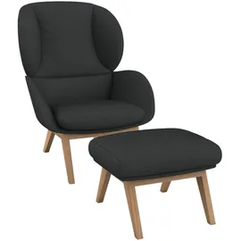 flexlux Ohrensessel »Adria« Stil & Komfort, organische Form, Fuß Eiche grau