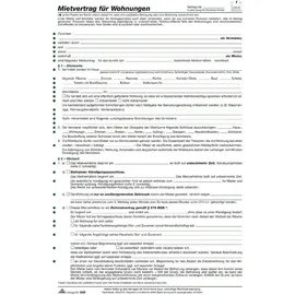 RNK Mietvertrag 525 Wohnung DIN A4 6 Blatt
