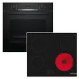 Bosch Backofen EcoClean + Glaskeramik-Kochfeld TouchSelect autark 60cm