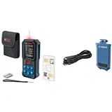 Bosch Professional Laser-Entfernungsmesser GLM 50-27 C (Reichweite: bis 50 m, robust, IP65, Bluetooth-Datenübertragung, 2 AA-Batterien, Schlaufe, Tasche) + GLM Lithium-Ionen-Akku BA 3.7V 1.0Ah