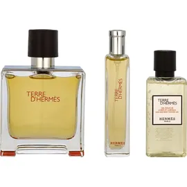 Hermès Terre d'Hermès Parfum 75 ml + Parfum 15 ml + Shower Gel 40 ml Geschenkset