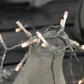 Lex LED Lichterkette Batterie 10 LEDs warmweiß - Transparent