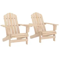 VidaXL Garten-Adirondack-Stühle mit Tisch Massivholz Tanne -