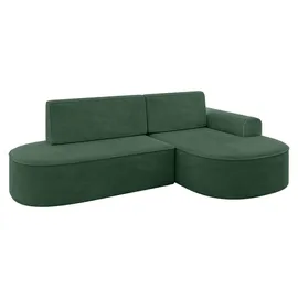 altdecor Eckcouch Cord mit Schlaffunktion 2-Sitzer Grün