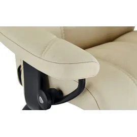 Stressless Relaxsessel Leder 85 x 100 x 77 cm creme mit Hocker