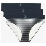 Marc O'Polo Marc O ́Polo Bottom Briefs 3P Weiß/Marine Baumwolle Large Damen Slip 3er Pack
