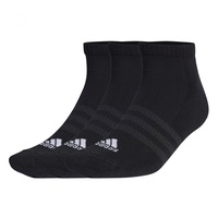 adidas Unisex Cushioned Sportswear 3 Pairs Sneaker-Socken, Black/White, S