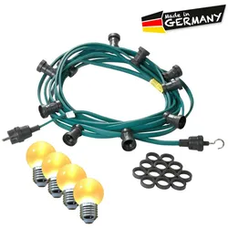 Illu-/Partylichterkette 40m Außen Terrasse Garten 40 ultra-warmweiße LED Kugeln