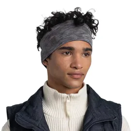 Buff Merino Wide Stirnband multistripes fog grey
