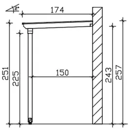 SKANHOLZ Vordach Anklam 220 x 174 cm eiche